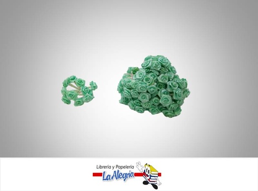 [FLOR02074] ROSA ARTIFICIAL 09MM VERDE MENTA 12 UND MARCA S/M   
