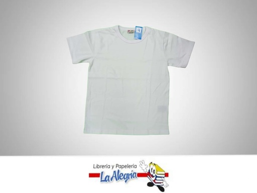 [FRABLL] FRANELA ESCOLAR JERSEY TALLA L BLANCA UNIDAD MARCA ELDAMIL