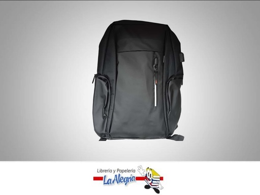 [GA304BN] MORRAL PORTA LAPTOP GA304BN CON USB NEGRO MARCA OFIMUNDO