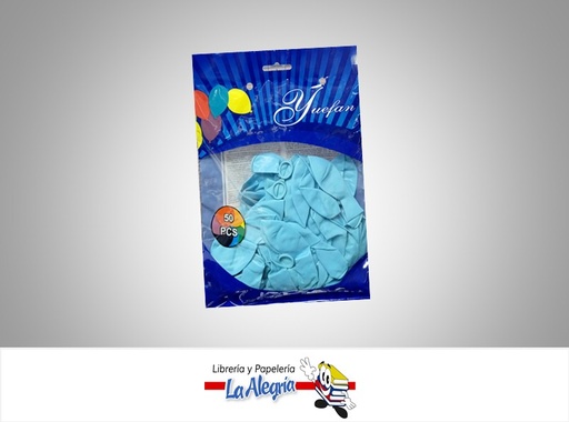 [GER10009] GLOBO R10 ESTANDAR AZUL CLARO 50 UND MARCA YUEFAN   