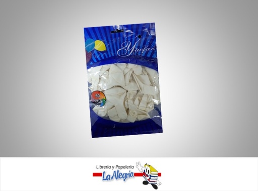 [GER10016] GLOBO R10 ESTANDAR BLANCO 50 UND MARCA YUEFAN   