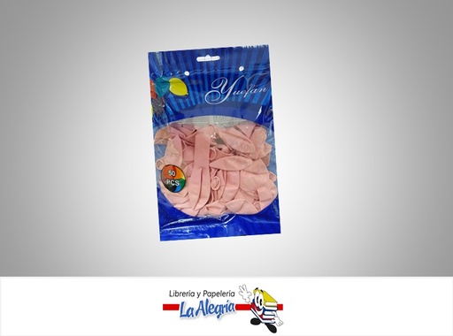 [GER10061] GLOBO R10 ESTANDAR ROSADO 50 UND MARCA YUEFAN   