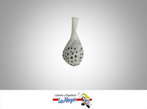 [GLH016] GLOBO LATEX HUELLA PERRO BLANCO UND    
