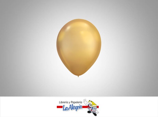 [GLOBO18022] GLOBO R18 METALIZADO DORADO UND MARCA SM   