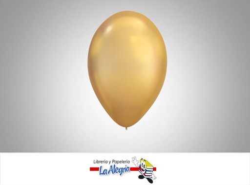 [GLOBO36022] GLOBO R36 METALIZADO DORADO UND MARCA SM   