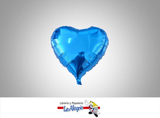 [GLOBOF10007] GLOBO FOIL 10'' CORAZON AZUL REY UND    