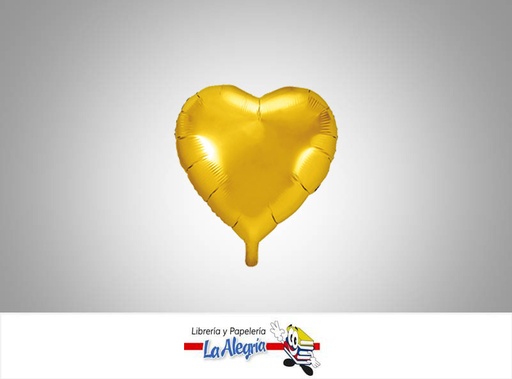 [GLOBOF10022] GLOBO FOIL 10'' CORAZON DORADO UND    