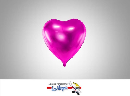 [GLOBOF10025] GLOBO FOIL 10'' CORAZON FUCSIA UND    