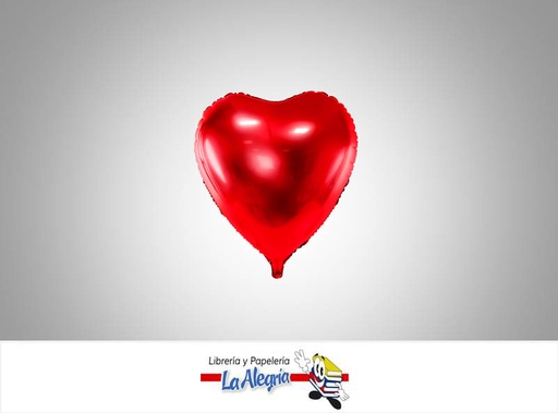 [GLOBOF10051] GLOBO FOIL 10'' CORAZON ROJO UND    
