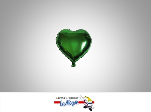 [GLOBOF18070] GLOBO FOIL 18'' CORAZONVERDE ESMERALDA    