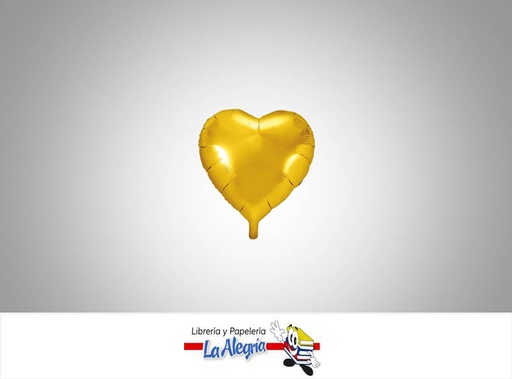[GLOBOF5022] GLOBO FOIL 5'' CORAZON DORADO UND MARCA SM   