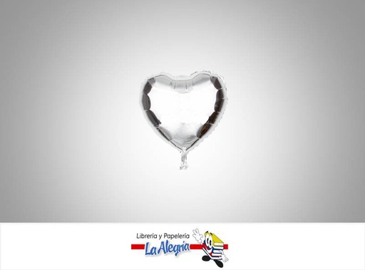 [GLOBOF5050] GLOBO FOIL 5'' CORAZON PLATA UND MARCA SM   