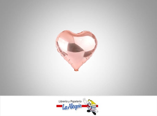 [GLOBOF5150] GLOBO FOIL 5'' CORAZON ORO ROSA UND MARCA SM   