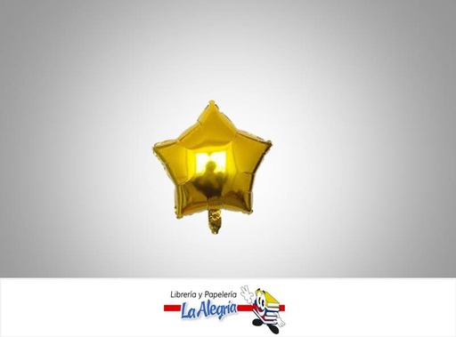 [GLOBOFE10022] GLOBO FOIL 10'' ESTRELLA DORADO UND    