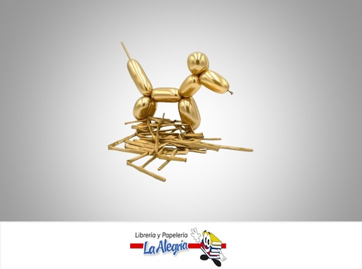 [GMF100022] GLOBO MIL FIGURA METAL DORADO 100UND    