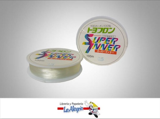 [HILO008] NYLON HILO TRANSPARENTE 0.5MM X METRO MARCA SUPER INNER   