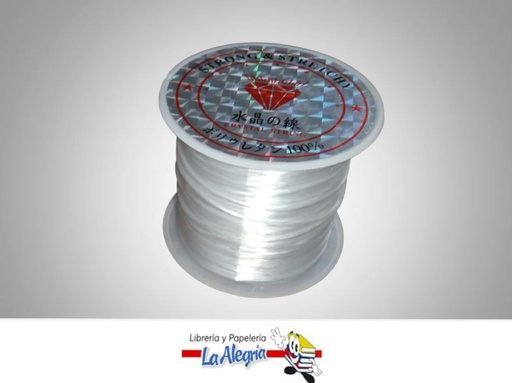 [HILO009] NYLON HILO ELASTICO 0.5MM X ROLLO MARCA CRISTAL STRING   