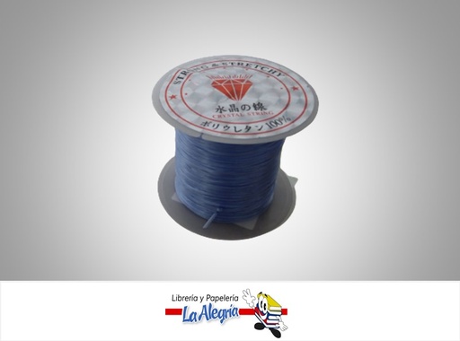 [HILOELXM008] HILO NYLON ELASTICO AZUL CIELO X METRO  MARCA S/M