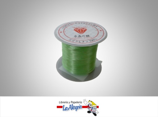 [HILOELXM073] HILO NYLON ELASTICO VERDE AGUA X METRO  MARCA S/M