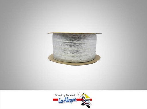 [JM56T2050] CINTA LAUREX 10MM PLATEADO XMETRO MARCA S/M   