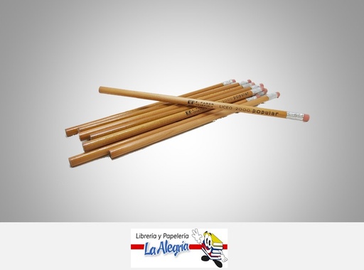 [LAP032] LAPIZ GRAFITO POPULAR N2 HB 12 UND MARCA POPULAR   