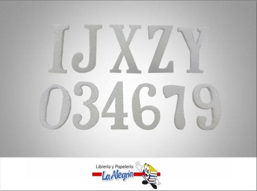 [LETRA02] ANIME LETRA/NUMERO VARIOS 7,5CM UND MARCA S/M   