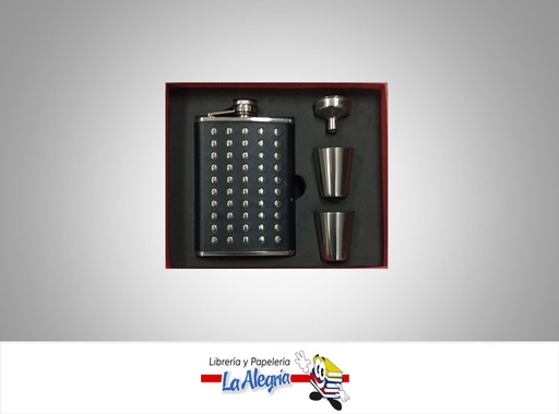 [LICORERAF3-140] SET LICORERA CARTERITA 8 OZ MARCA ALADDIN GIFT SET   