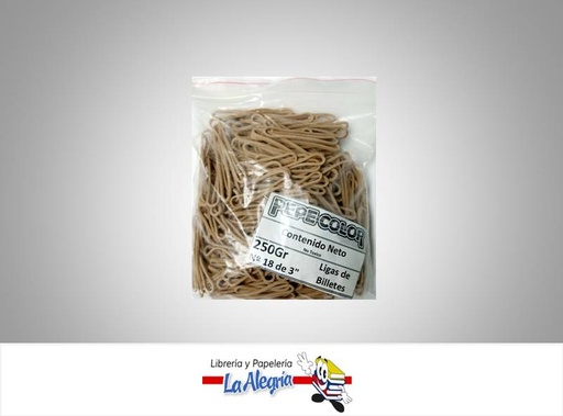 [LIGA02] LIGA DE GOMA N-18 250GR 3'' MARCA PEPECOLOR   