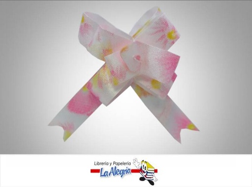 [LMG00120062] LAZO MAGICO 12X250MM ROSADO CLA/FLOR UND MARCA S/M   