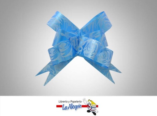[LMG0023011] LAZO MAGICO 18X390MM AZUL MEDIO/ROSA UND MARCA HAND DRAW FLOWER   