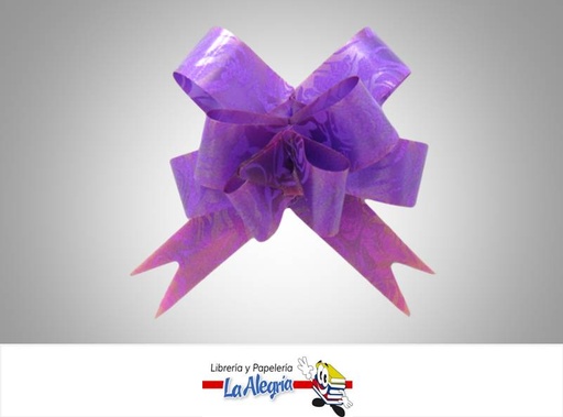 [LMG0023038] LAZO MAGICO 18X390MM MORADO/ROSA UND MARCA HAND DRAW FLOWER   