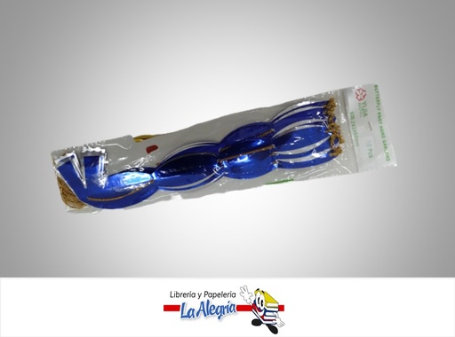 [LMG0029010] LAZO MAGICO METALIZADO 108X484MM AZUL UND MARCA S/M