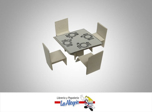 [M37] COMEDOR P/MAQUETA ESC 4 PUESTO 1:50 UND MARCA S/M   