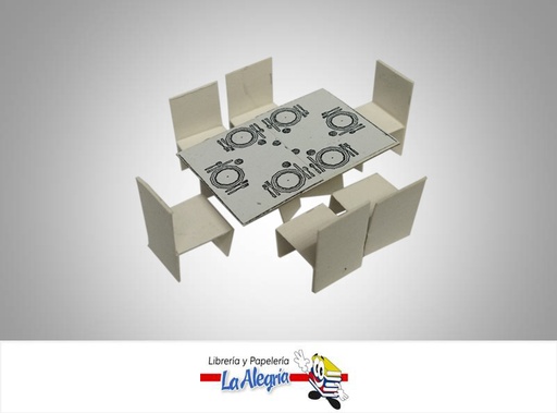 [M38] COMEDOR P/MAQUETA 6 PUESTO ESC 1:50 UND MARCA S/M   