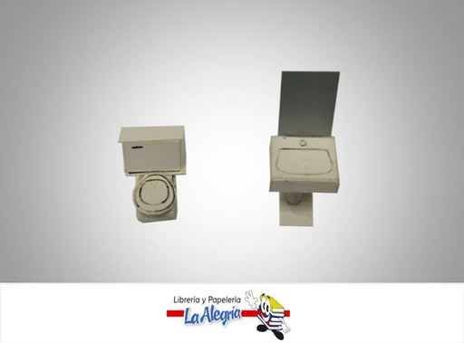 [M45] BANO P/MAQUETA LAV+POC ESC 1:50 UND MARCA S/M   