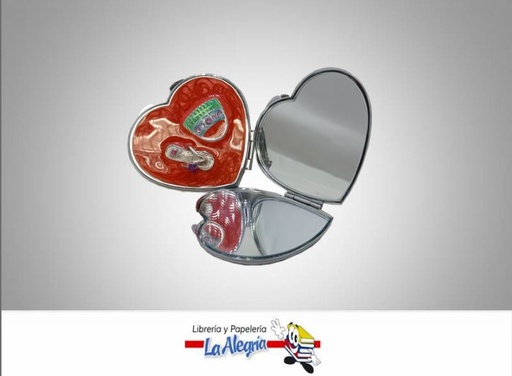 [M46] ESPEJO D/MANO CORAZON MARCA S/M   