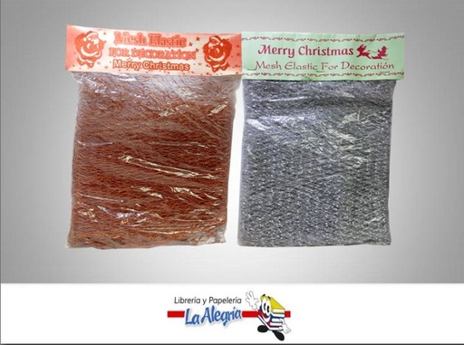 [MALLA01] MALLA DECORAT NAVIDENA BRONC/PLAT UND MARCA S/M   