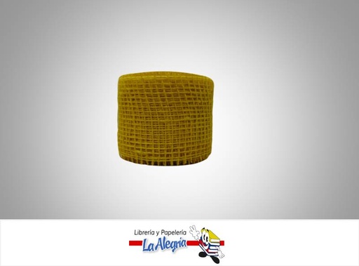 [MALLA0170002] MALLA DECORATIVA YUTE 70MM AMARILLO XMT MARCA S/M   
