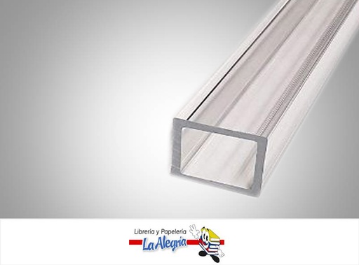 [MAT120] PERFIL ACRILICO CUAD HUECA 4X4 50CM UND MARCA MINI-ART   