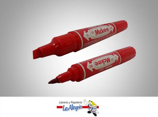 [MCKIE] MARCADOR DB/PUNTA CUAD/FINA ROJO/AZUL UN MARCA ZEBRA   