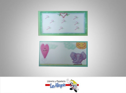 [MKL96] TARJETA DE REGALO 7,1X4,5 CM VARIADO UND MARCA S/M   
