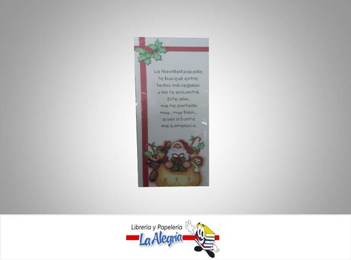 [MKLN09] MARCA LIBRO 6,3X15,5 CM NAVIDAD UND MARCA S/M   