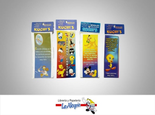 [MLR] MARCA LIBRO 5X14 CM VARIADA MARCA KUCHIS   
