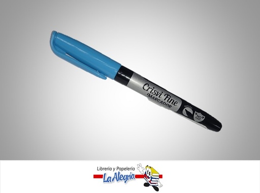 [MPF009] MARCADOR PUNTA FINA AZUL CLARO UND MARCA CRISVI   