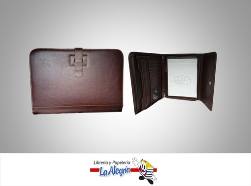 [MQ104] CARPETA EJECUTIVA OFCIO MARRON UND MARCA TOP FIVE   
