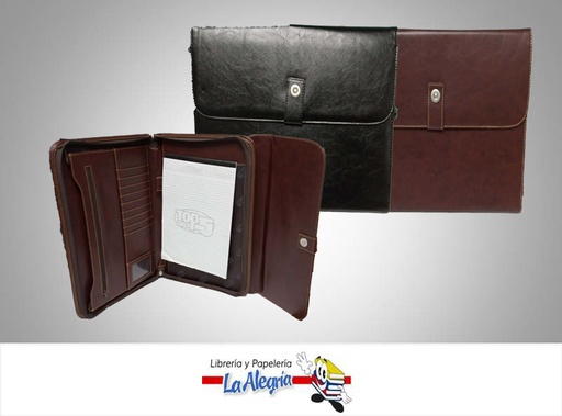 [MQ106] CARPETA EJECUTIVA OFICIO MARRON UND MARCA TOP FIVE   