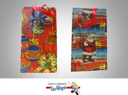 [NBR13] BOLSA DE REGALO CORRUG 24,5X14 D/NAVIDAD MARCA S/M   