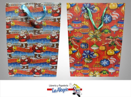 [NBR96] BOLSA DE REGALO CORRUGAD 52X31 D/NAVIDAD MARCA S/M   