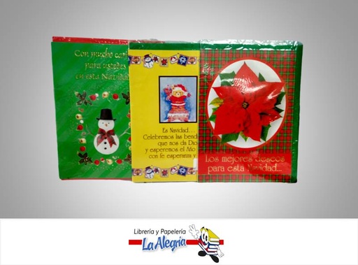 [NICO001] TARJETA DE REGALO 16,8X25,9 NAVIDAD MARCA S/M   