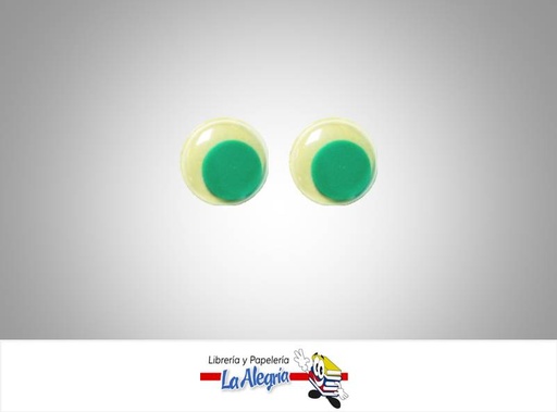 [OJO003066] OJO LOCO REDONDO 10MM VERDE UND MARCA S/M   
